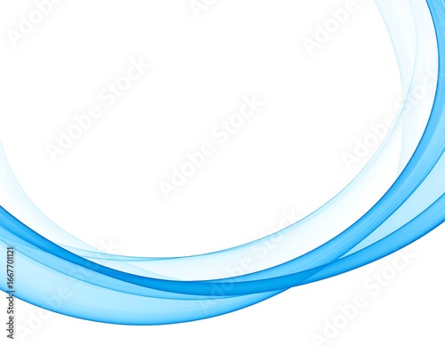 Abstract swirling blue lines on white background (1)