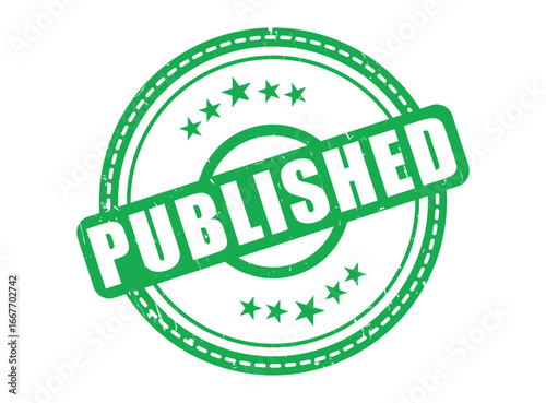 Published Rubber Stamp Seal with a Star Border