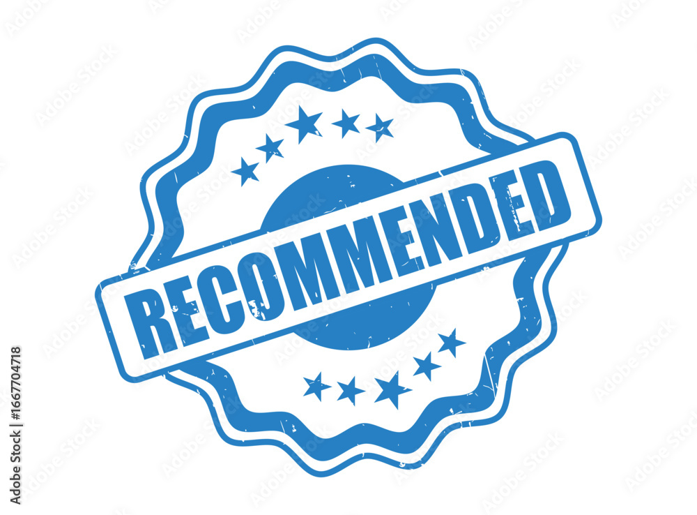 Fototapeta premium Recommended Rubber Stamp Seal with a Decorative Border