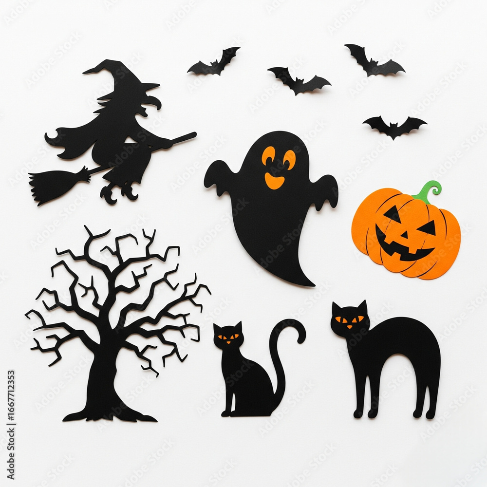 Obraz premium halloween vector set
