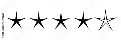 rating 5stars icon for review product,internet website and mobile application on white backgrond vector EPS 10