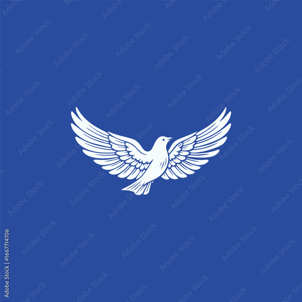 Obraz premium Flying bird logo vector icon illustration