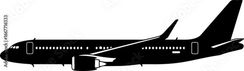 Military Fighter Aircraft Silhouette Vector
