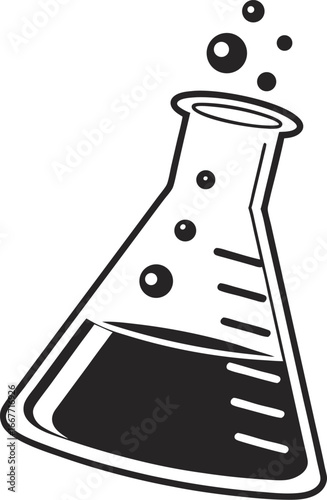 vector illustration of laboratory glassware