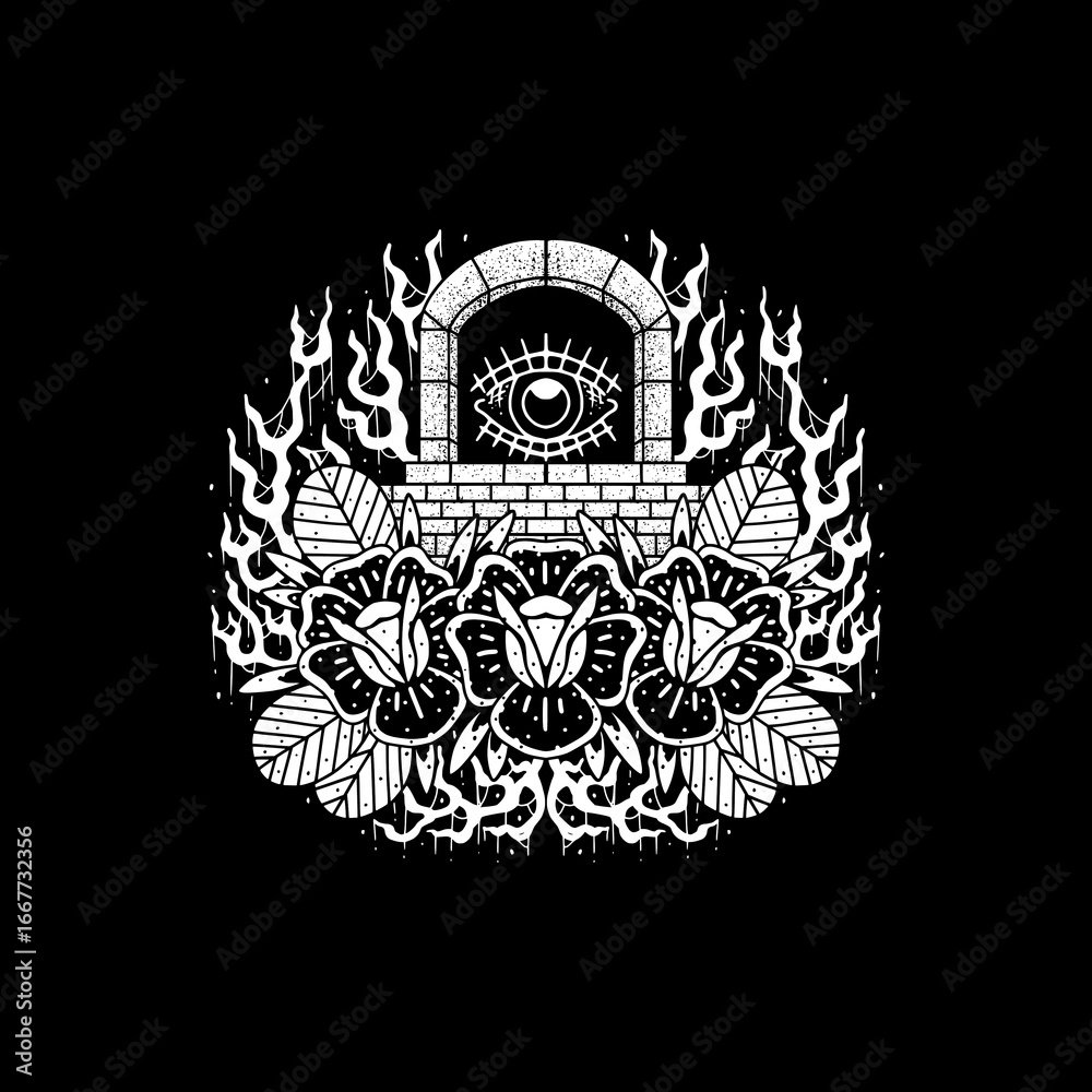 Obraz premium old school vector design for t-shirts, tattoos and more