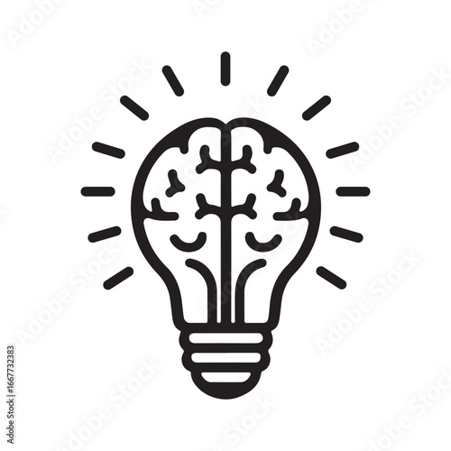 Symbol of smart thinking and innovative business ideas