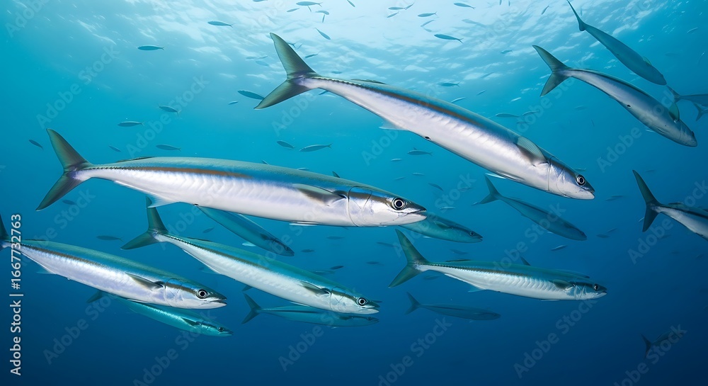 Naklejka premium School of Fish in the Ocean.