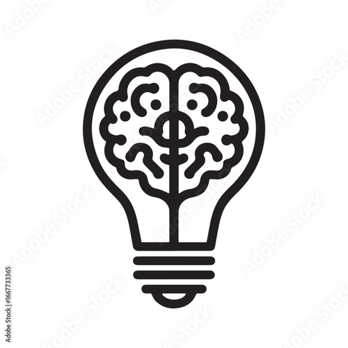 Symbol of smart thinking and innovative business ideas