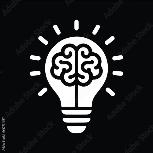 Symbol of smart thinking and innovative business ideas