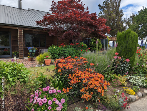 Vibrant garden, New Zealand