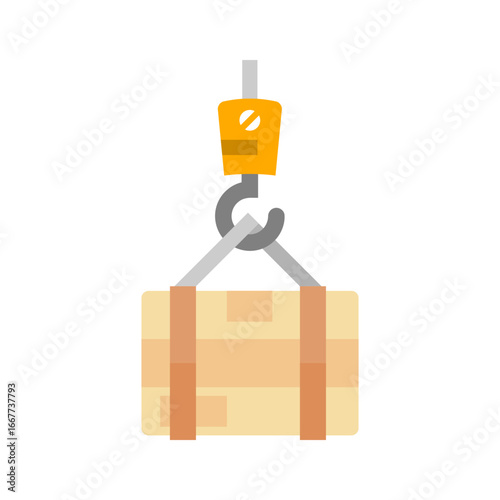 Container crane industry icon flat vector design