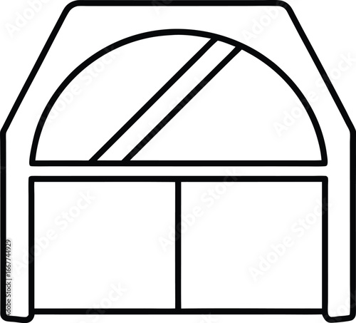 Vector art of garage door