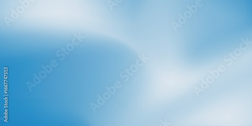 Winter Blue Gradient Background. Christmas blue white snowy landscape bg. Fluid wave soft transitions. vector eps10