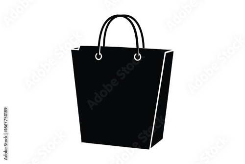 shopping bag vector icon silhouette