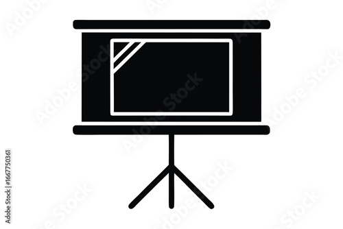 presentation board vector icon silhouette
