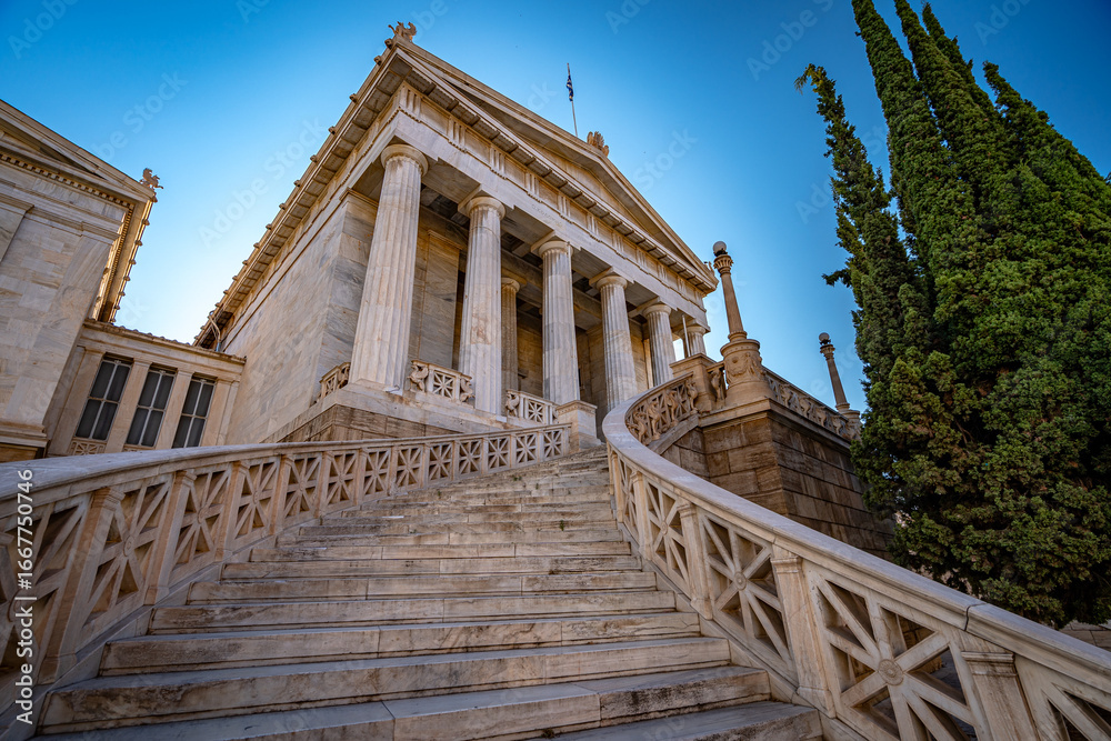 Obraz premium Athens, Greece - National library Vallianeio Megaron building