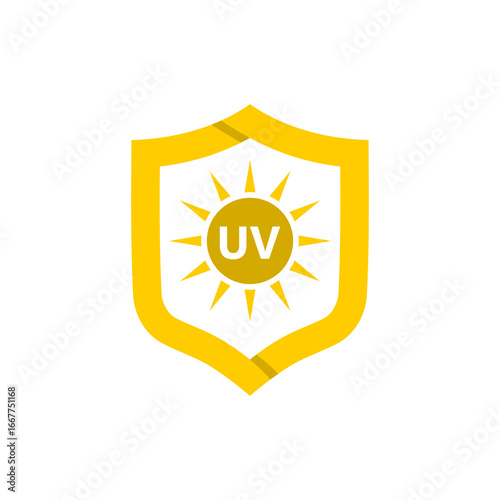 UV protection icon sign isolated on white background
