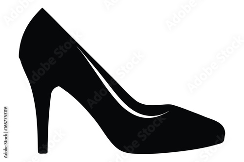 high heels silhouette vector illustration