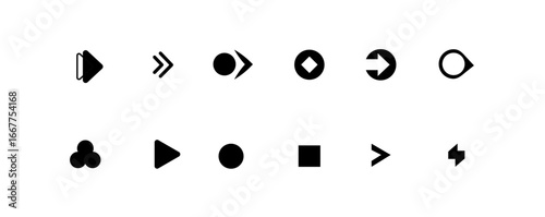 flèche, Bullet List for PowerPoint Presentation, Bullet point collection, arrows set vector illustration. Bullet points arrow collection. Vector illustration. Bullet point collection for presentation	