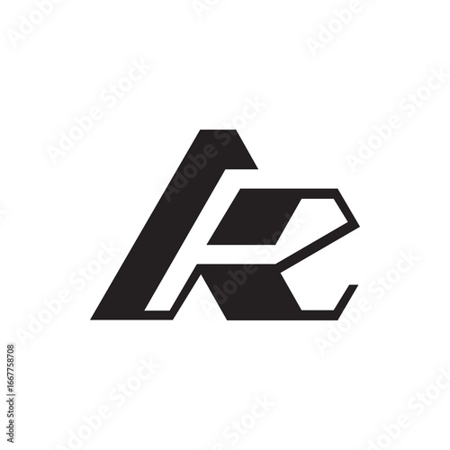 Monogram of the letter A and Z Three Dimensions. Abstract, outline and elegant.