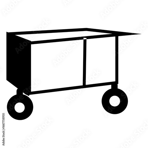 garden cart vector glyph icon illustration