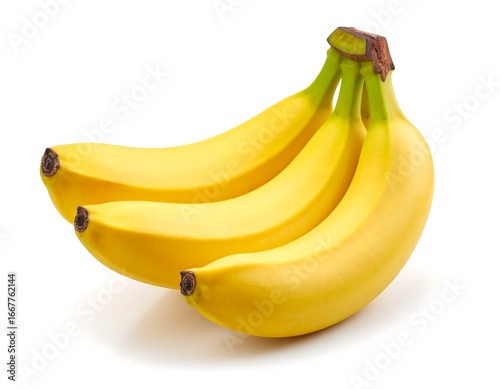 Bunch of ripe bananas against white background (1)