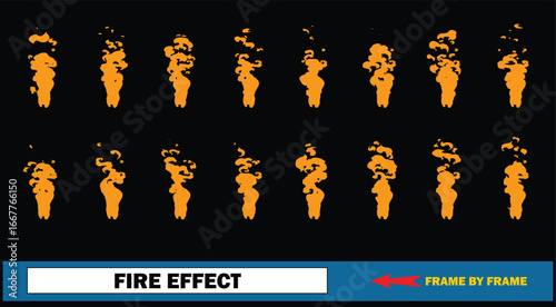 Fire Effect Frame by Frame Animation
