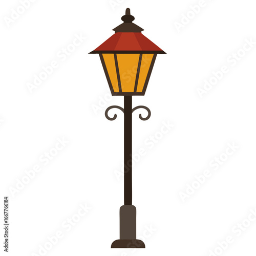 street lamp isolated on white