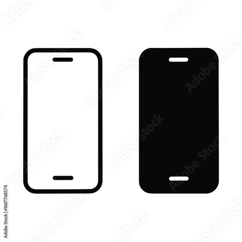 Set of Modern Mobile Phone Icons