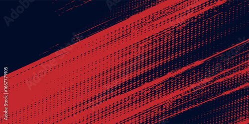 Black and red abstract grunge background with halftone style abstract modern art design