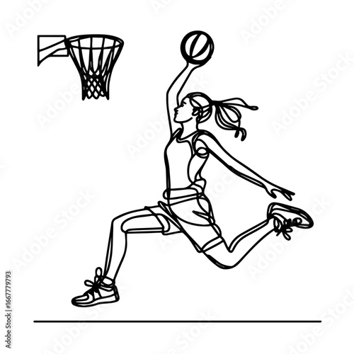  Basketball Player Slam Dunk