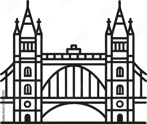 tower bridge london outline