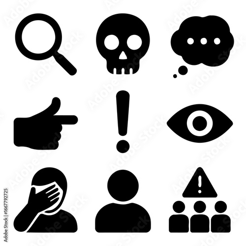 Mystery Icons: A collection of intriguing and enigmatic icons, each meticulously crafted to convey a sense of mystery, suspense, and intrigue.