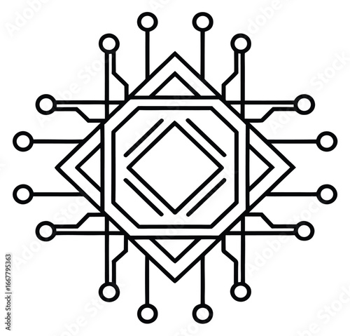 Star of David and Celtic cross ornament with Celtic knot symbol vector illustration icon design