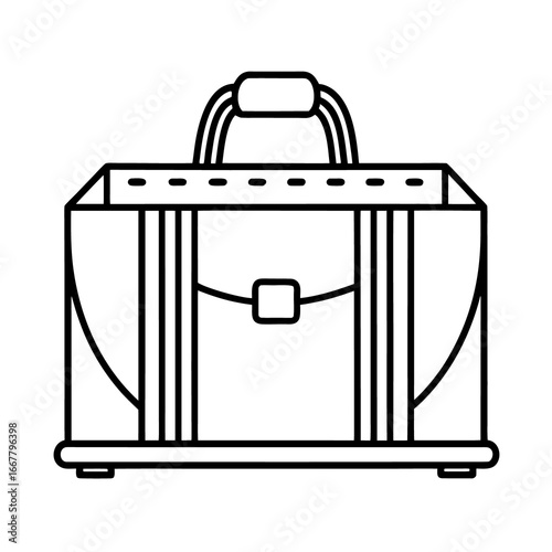 Set of vector suitcases and briefcases icon illustration for travel and business