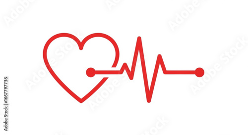 Heartbeat cardiology ekg pulse rhythm health medical lifeline vital sign cardiac monitoring heart rate trace