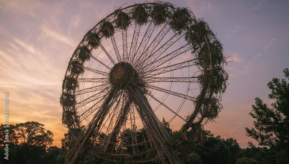 Fototapeta premium ferris wheel at night