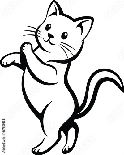 kitten bouncing on hind legs in play