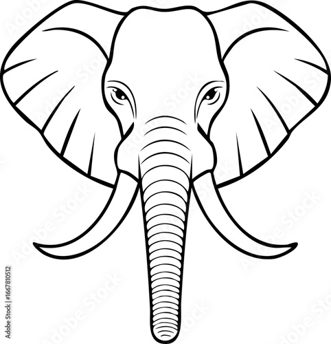 Elephant icon with line style perfect for uiux design