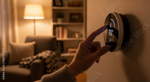 Smart thermostat adjustment for home climate control and energy efficiency