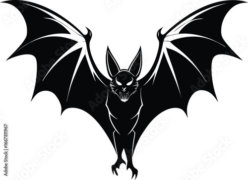 large bat with open wings in flight
