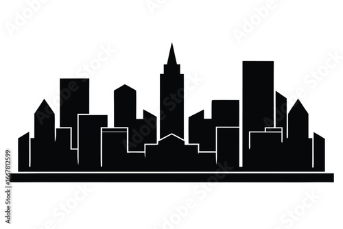 urban skyline vector icon silhouette