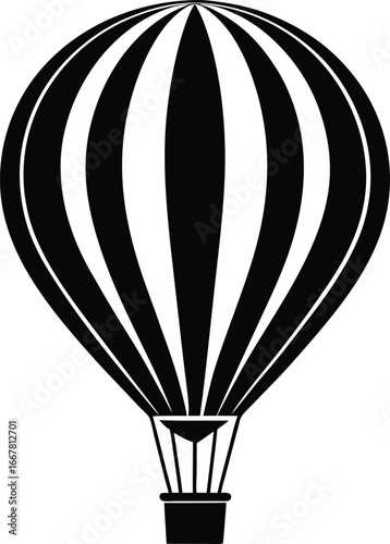 large hot air balloon in side profile