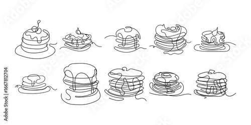 Pancake Line Art