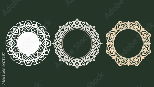 ornamental round frame