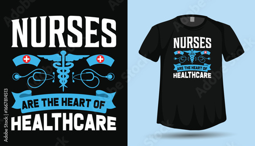 Nurse T‑Shirt Design Vector Graphics

