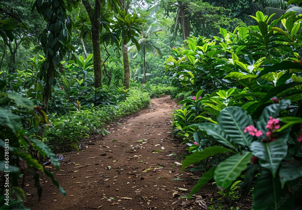 Obraz premium Lush jungle path