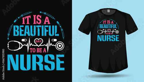 Nurse T‑Shirt Design Vector Graphics

