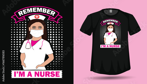 Nurse T‑Shirt Design Vector Graphics

