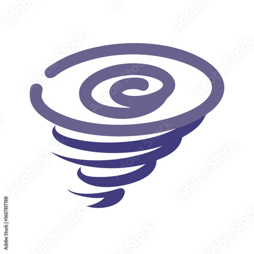 Abstract swirling vortex design on black background, representing energy, movement, and potential